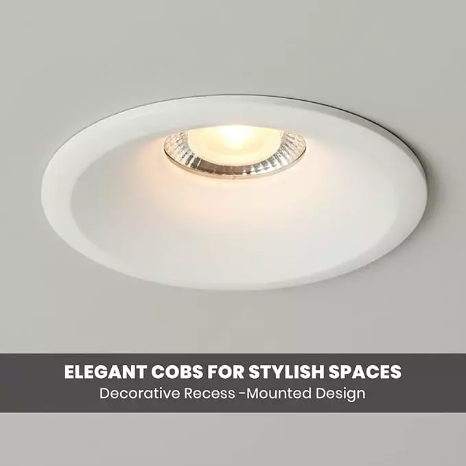 Havells 12 W Crysta Deco LED COB Light White 6000 K 75 mm Cut Out Diameter and 50 mm Height, LHEEBEPGUE1W012