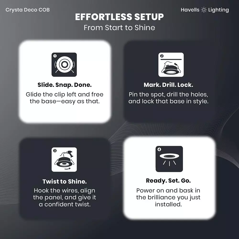 Havells 12 W Crysta Deco LED COB Light Rose Gold 3000 K 75 mm Cut Out Diameter and 50 mm Height, LHEEBEPBUE1P012