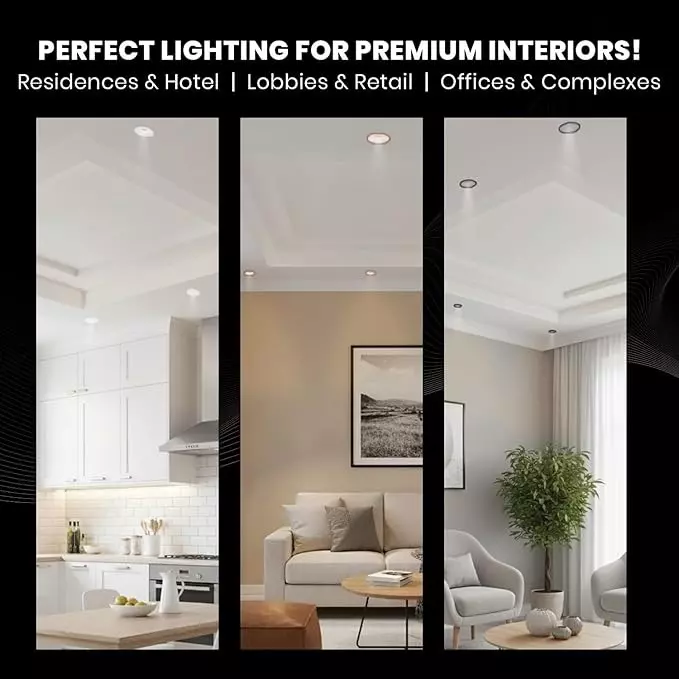 Havells 12 W Crysta Deco LED COB Light Matt Black 6000 K 75 mm Cut Out Diameter and 50 mm Height, LHEEBEPGUE1H012