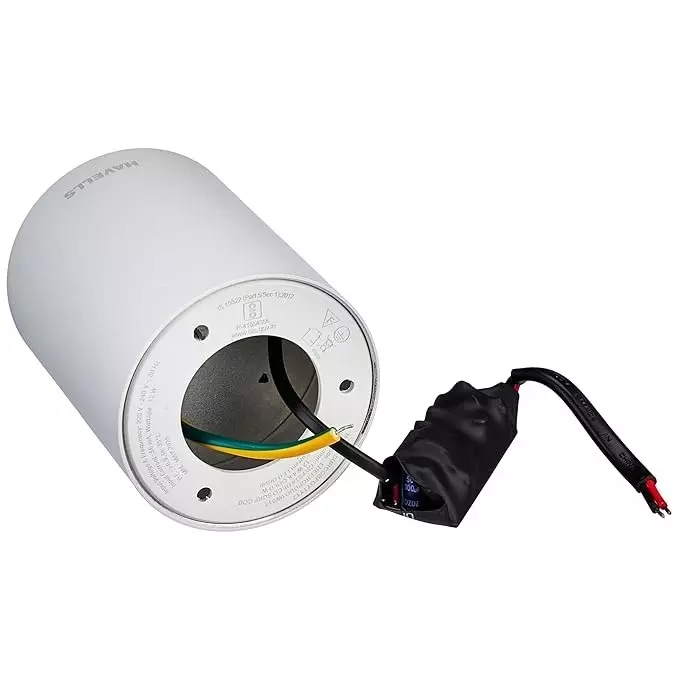 Havells 18 W Crysta Deco LED Surface Cob Light Gold W, 3000 K, 75 mm Cut Out Diameter x 125 mm Height, LHEEBGPBUO1W018