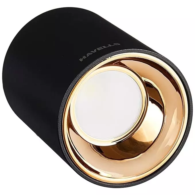 Havells 7 W Crysta Deco LED Surface Cob Light Gold B, 6000 K, 55 mm Cut Out Diameter x 100 mm Height, LHEEBGPGUO1K007