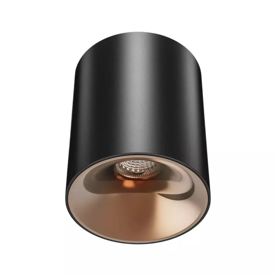 ALT Shimmer Cob Surface Light Black Body Color 7 W Natural White Light Color & Rose Gold Reflector Color, ALT0645-BLK