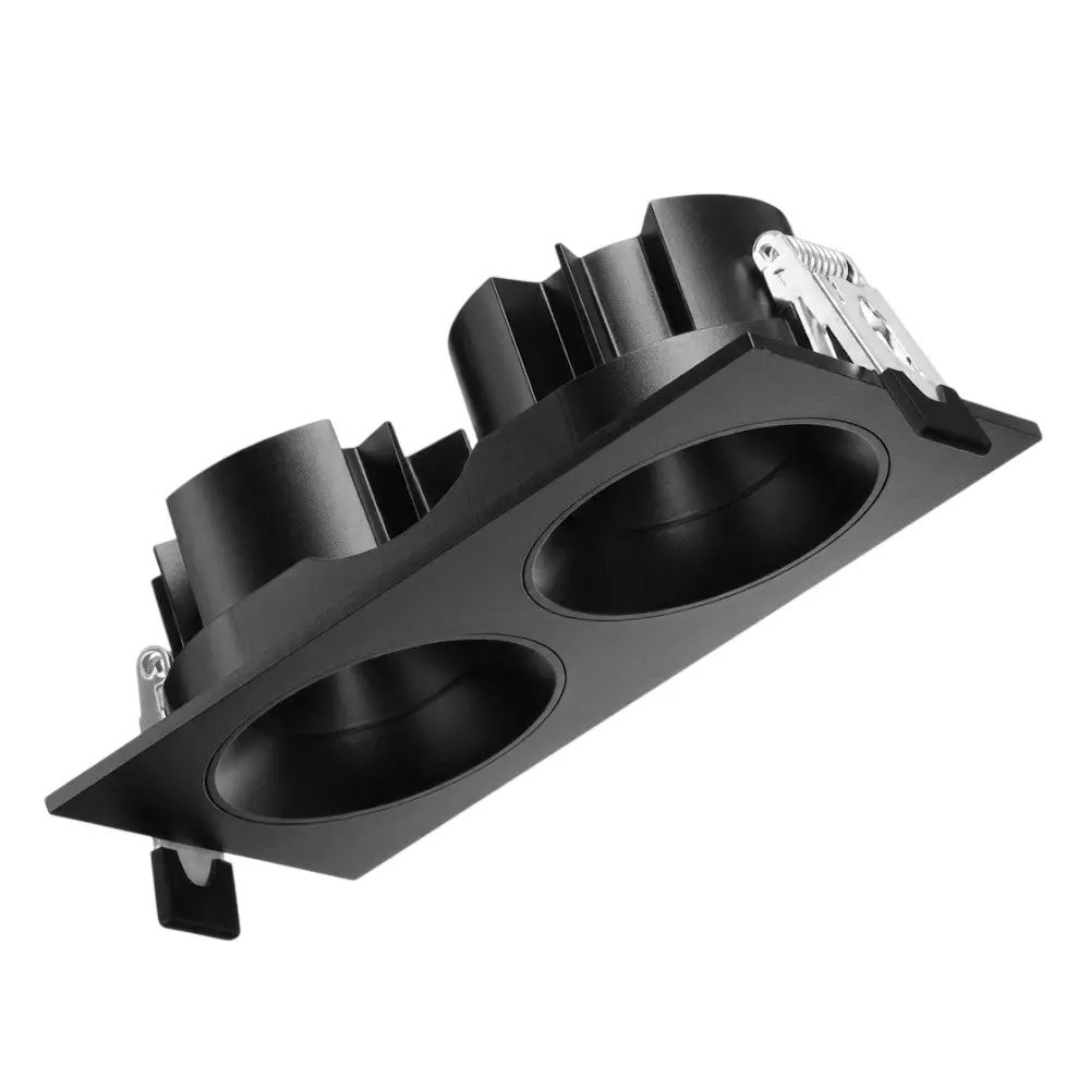 ALT Hector Double COB Downlight Black Body Color 7 W x 2 and Warm White Light Color, ALT0872