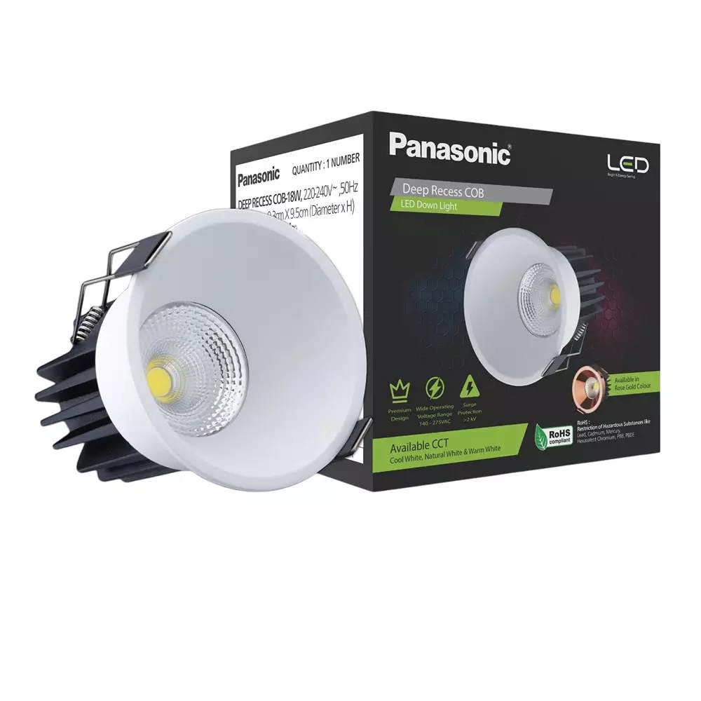 Panasonic LED Deep Recessed Cob Downlight 18 W Cool White, PDLM42187