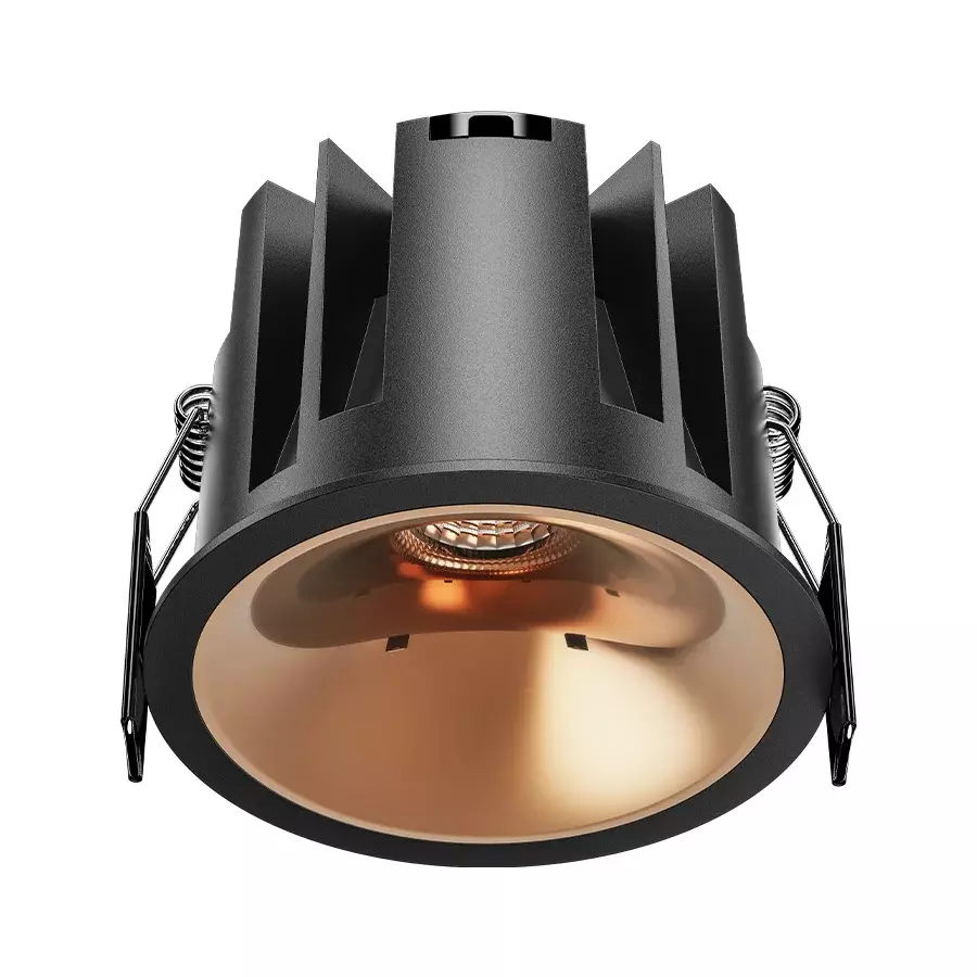 ALT Gloster Cob Downlight Black Body Color 7 W Warm White Light Color & Rose Gold Reflector Color, ALT0843