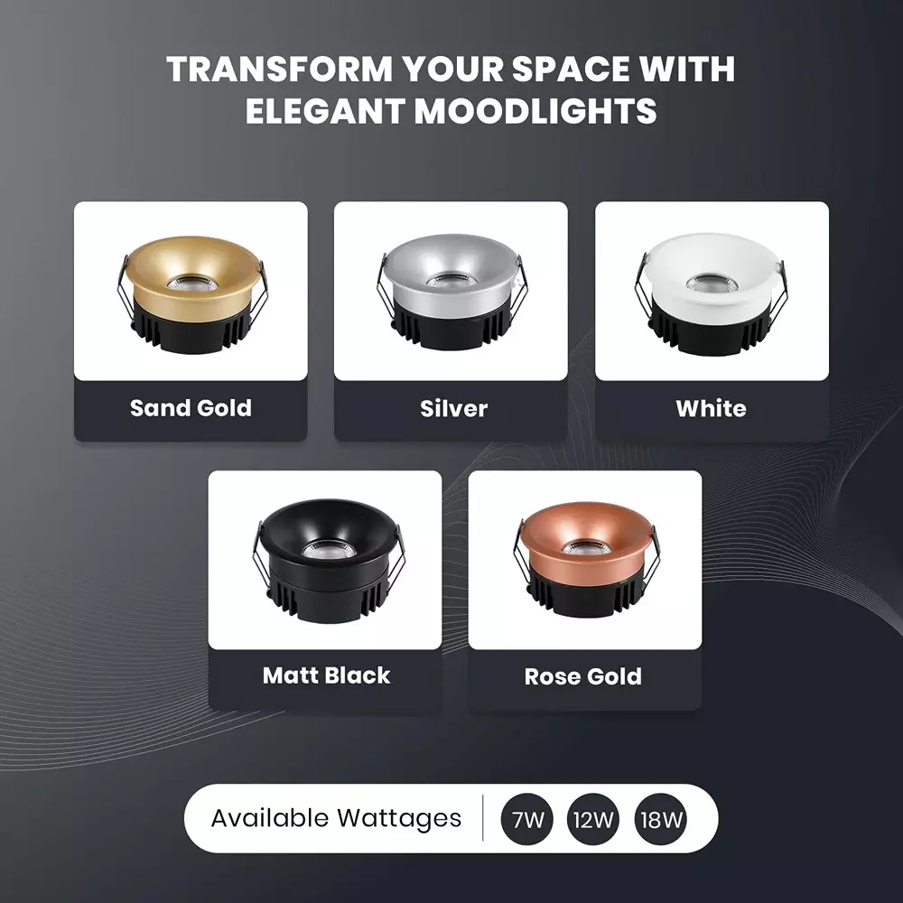 Havells 7 W Crysta Deco LED COB Light White 4000 K 55 mm Cut Out Diameter and 45 mm Height, LHEEBEPDUE1W007