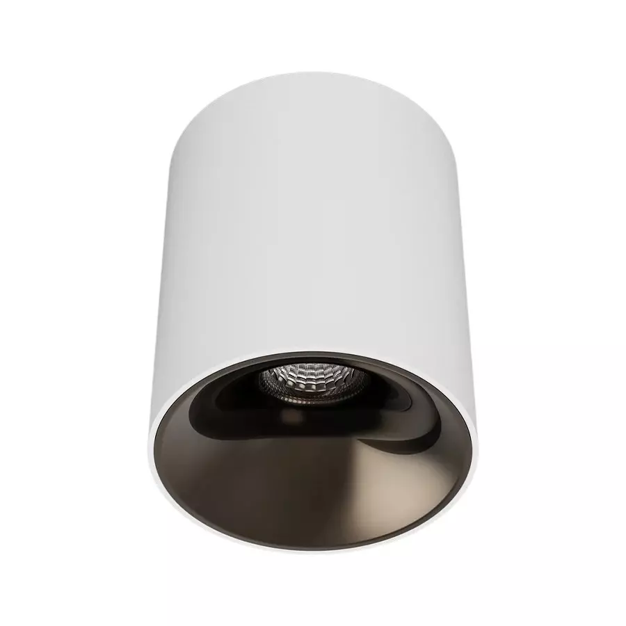 ALT Shimmer Cob Surface Light White Body Color 12 W Warm White Light Color & Champagne Gold Reflector Color, ALT0646-PKW