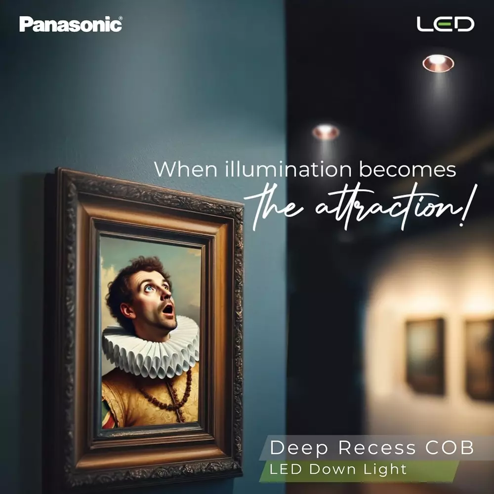 Panasonic Deep Recessed Cob Downlight Yellow Gold Reflector Color 12 W Natural White, PDLM45124