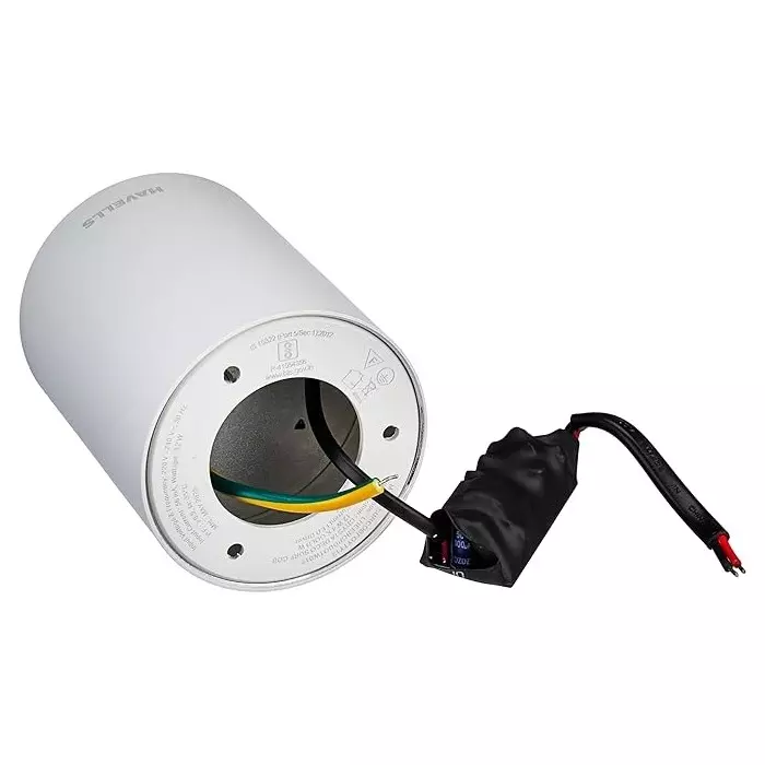 Havells 7 W Crysta Deco LED Surface Cob Light Gold W 3000 K 55 mm Cut Out Diameter and 100 mm Height, LHEEBGPBUO1W007