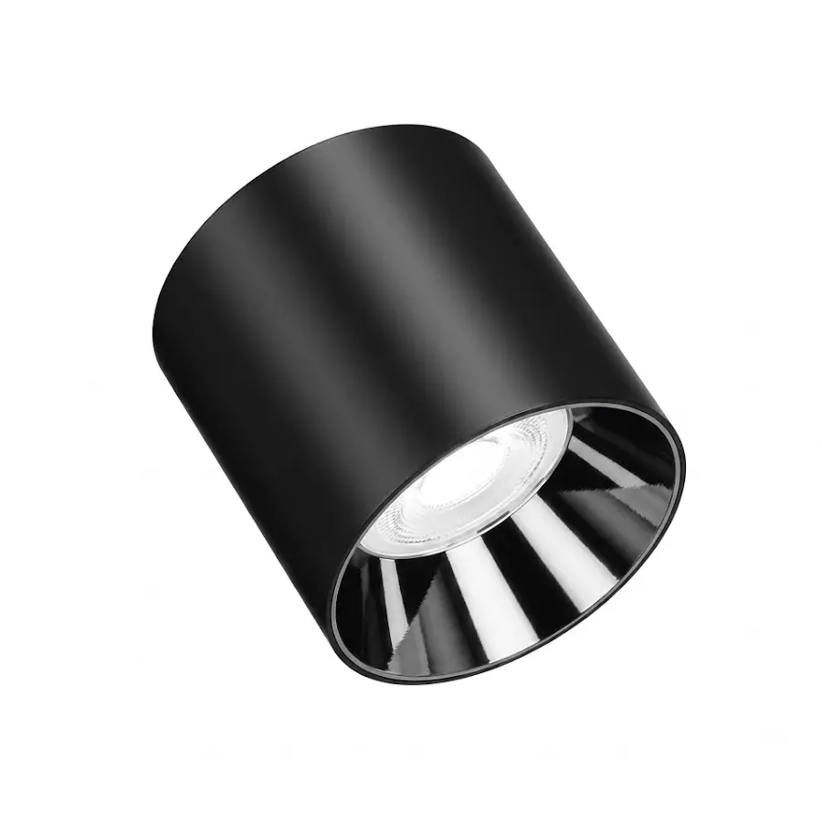 ALT Coral Round Surface Cob Downlight Black+Gun Black Body Color 40 W Warm White Light Color, ALT0746