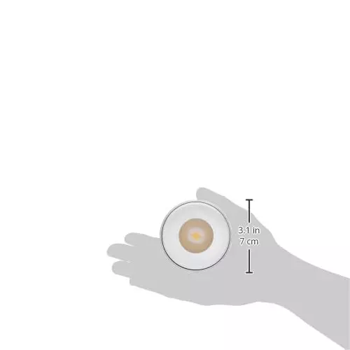 Havells 7 W Crysta Deco LED Surface Cob Light White W 3000 K 55 mm Cut Out Diameter and 100 mm Height, LHEEBGPBUP1W007