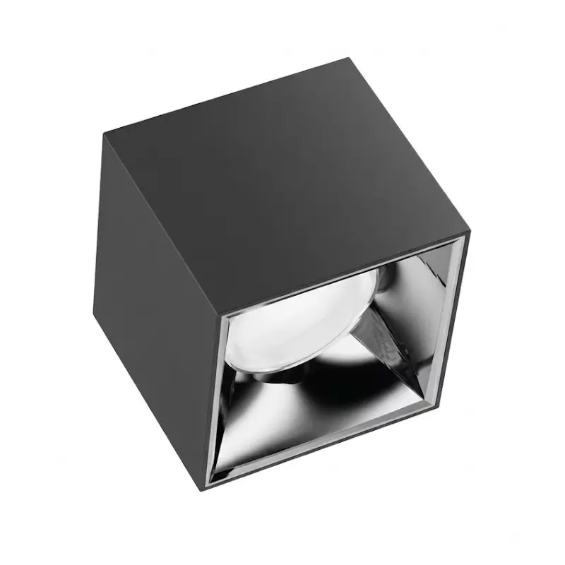 ALT Coral Square Surface Cob Downlight Black+Gun Black Body Color 20 W Warm White Light Color, ALT0744