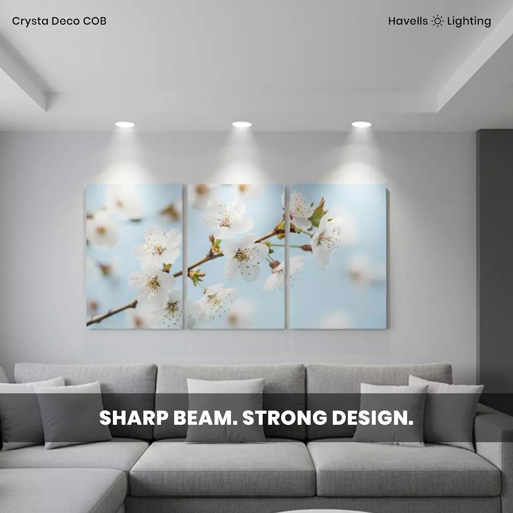 Havells 12 W Crysta Deco LED COB Light Rose Gold 4000 K 75 mm Cut Out Diameter and 50 mm Height, LHEEBEPDUE1P012