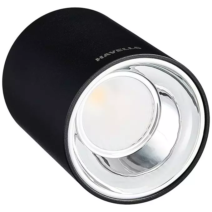 Havells 18 W Crysta Deco LED Surface Cob Light Chrome B, 4000 K, 75 mm Cut Out Diameter x 125 mm Height, LHEEBGPDUE1K018