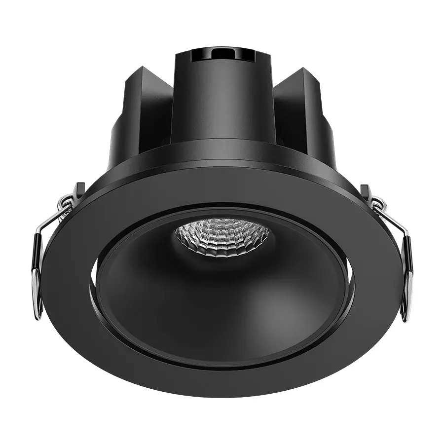 ALT Gloster Tiltable Cob Downlight Black Body Color 12 W Warm White Light Color & Matt Black Reflector Color, ALT0845A