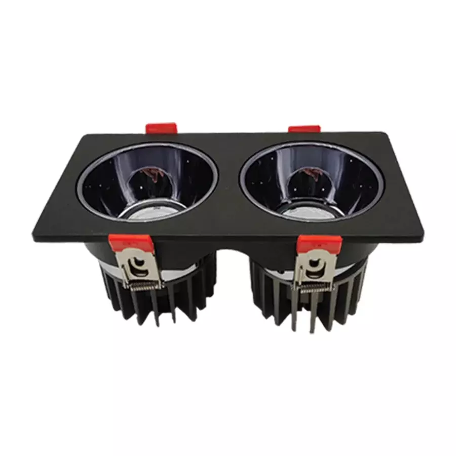 ALT Baffle Cob Downlight Black Body Color 8 W x 2 Warm White Light Color, ALT1055D