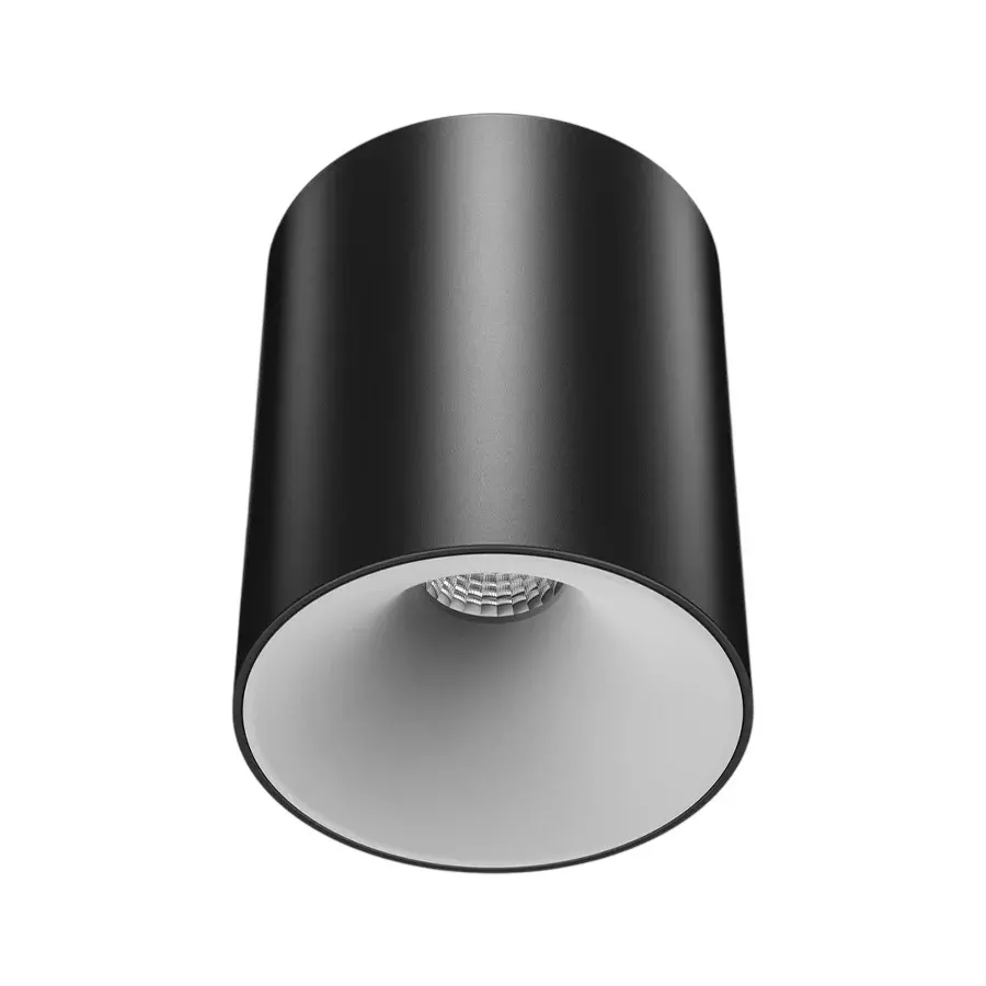 ALT Shimmer Cob Surface Light Black Body Color 12 W Natural White Light Color & Matt White Reflector Color, ALTO647-BLK