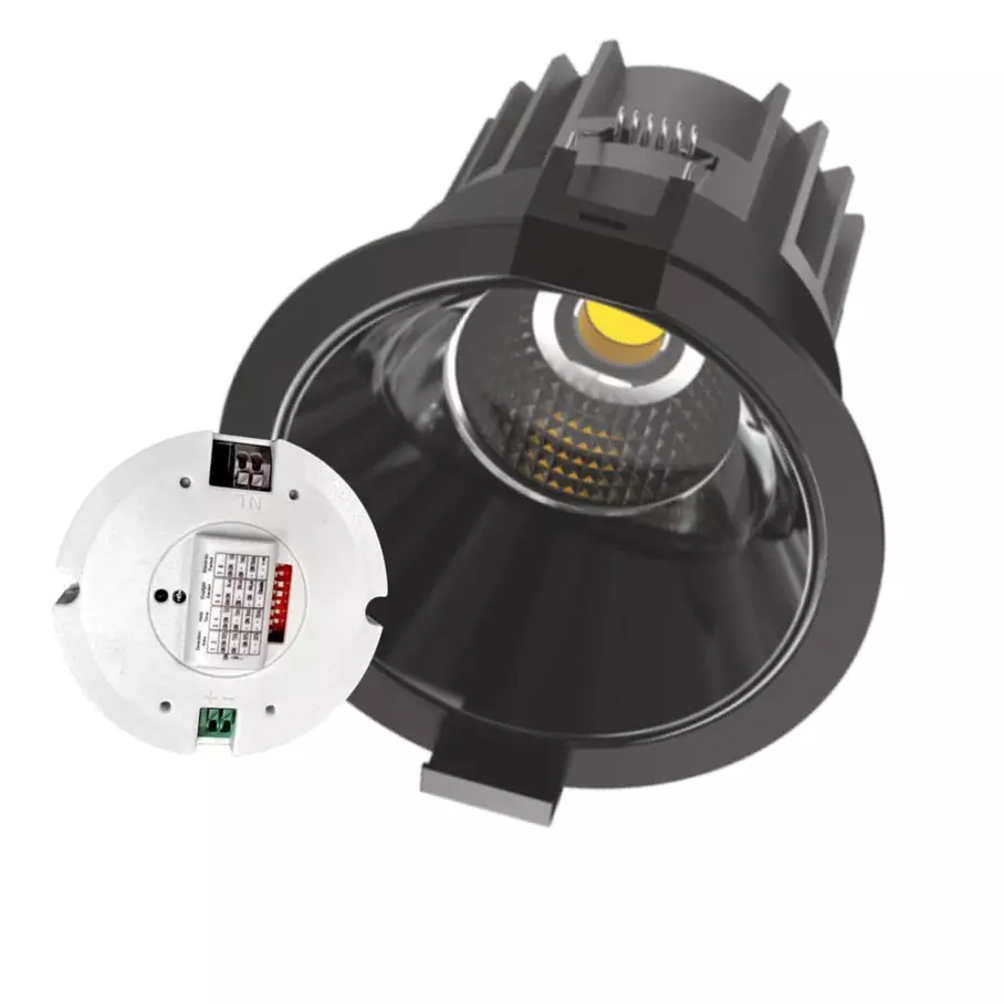 GreatWhite COB Downlight with In-built Sensor Black & White 15 W, LED-INT-015-SBB-CW