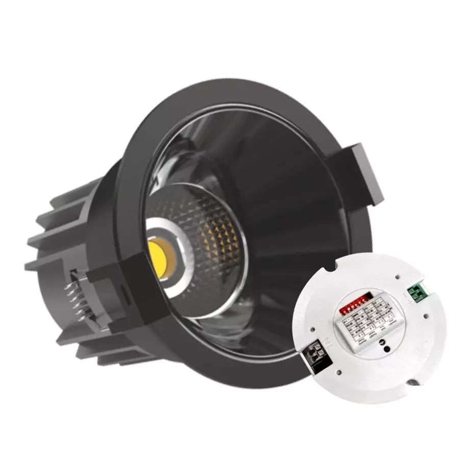 GreatWhite COB Downlight with In-built Sensor Black & White 15 W, LED-INT-015-SBB-CW