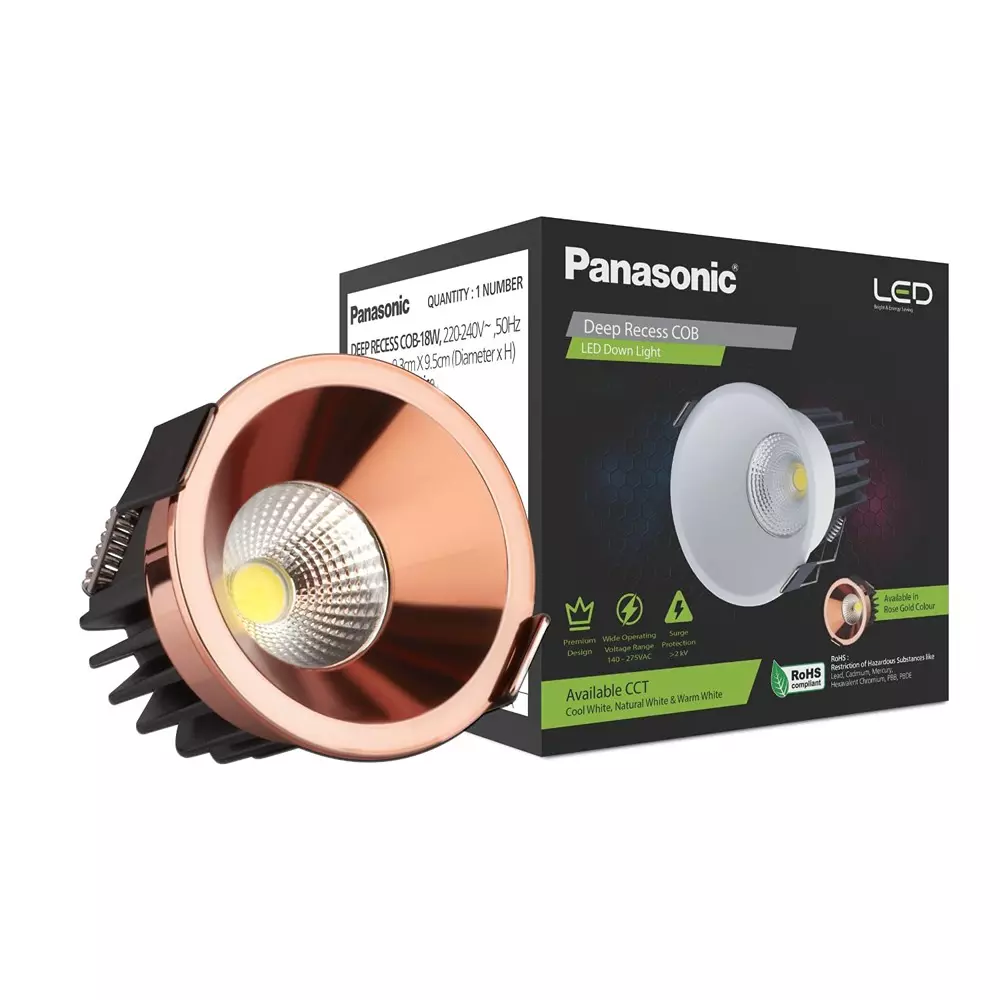 Panasonic LED Deep Recessed Cob Downlight 18 W Cool White, PDLM43187