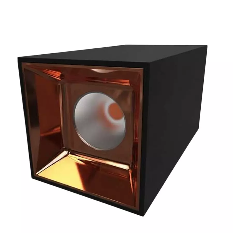 Sturlite ADOR Cob Surface Downlight 6 W Warm White 55x55x82 mm Black Finish, LG-0110-6W-SQ