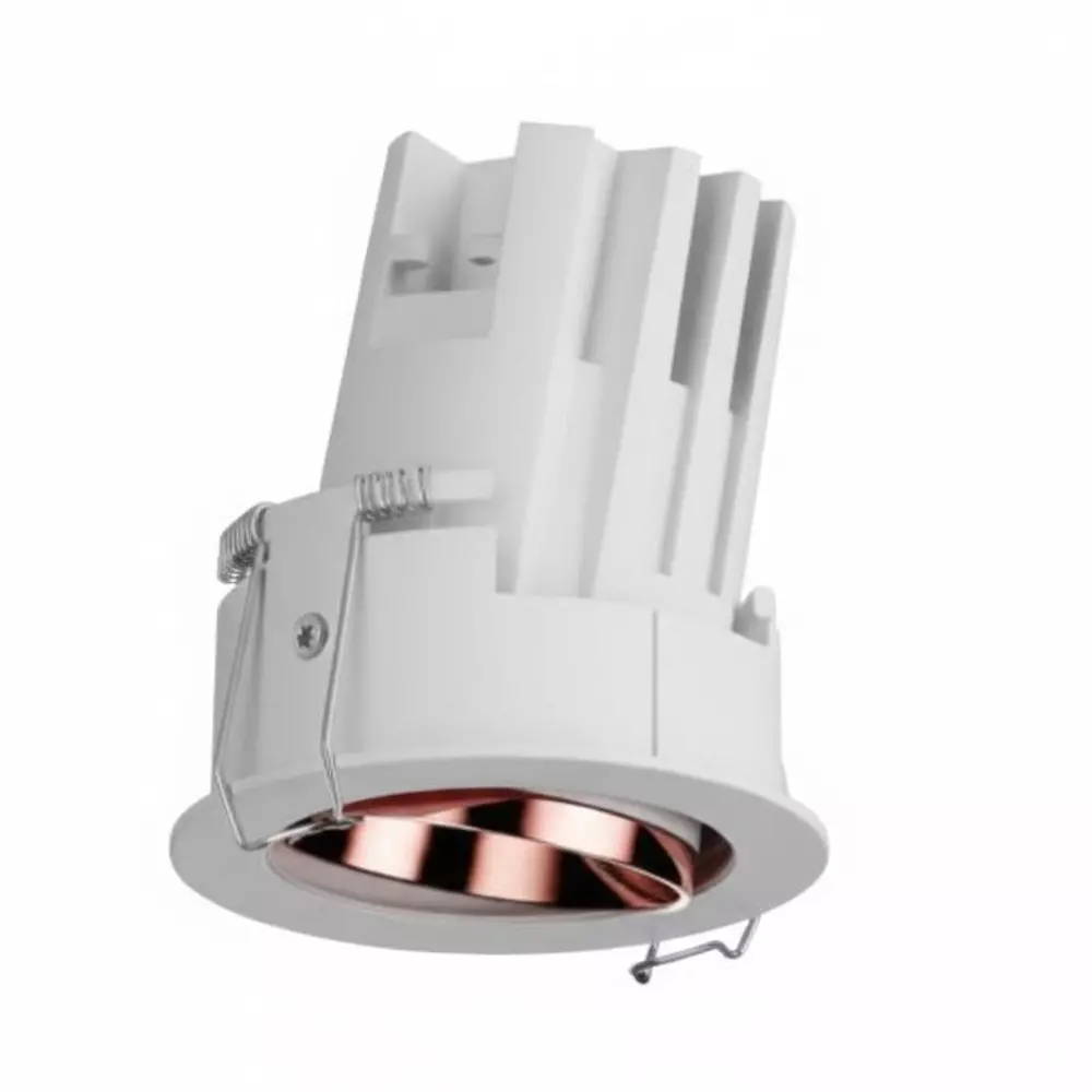 ALT Dart Tiltable COB Downlight White Body Color & Rose Gold Reflector Color 8 W Warm White Light Color, ALT0267