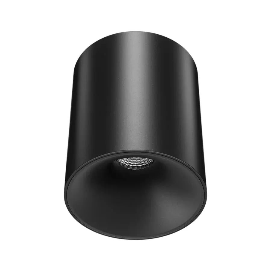 ALT Shimmer Cob Surface Light Black Body Color 7 W White Light Color & Matt Black Reflector Color, ALT0645-BLK