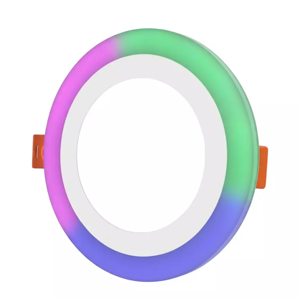 Sturlite DAZZLE 2 In 1 (Cool White+Pink+Green+Blue) Slim Downlight 7+7 W Round , LG-0311-7+7W-RD