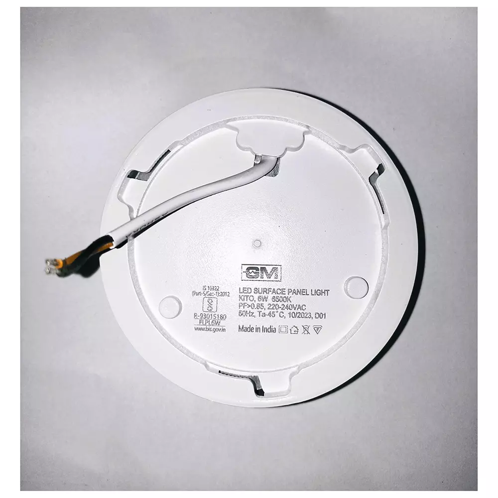 GM Kito LED Surface Down light 6500 K Color Temperature 6 W Aluminium White, 10154