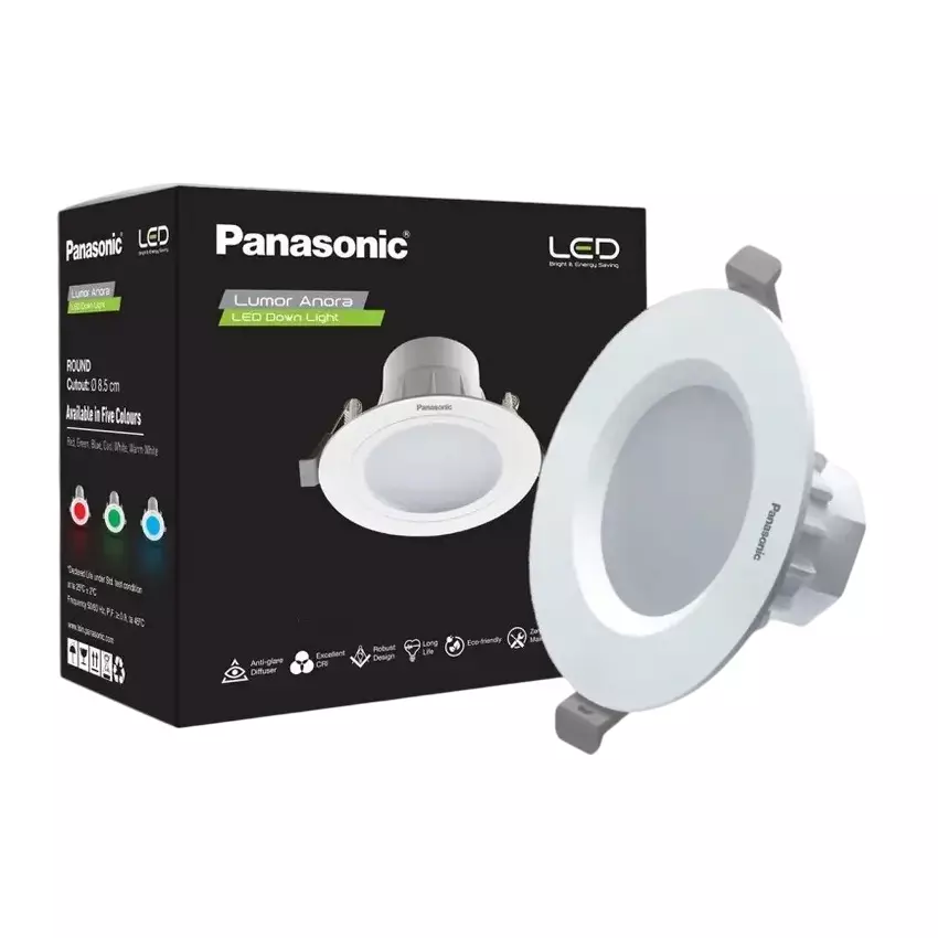 Panasonic Round LED Tri Color ( Cool White, Red, Pink) Concealed Downlight 5 W, PDLM15057RD