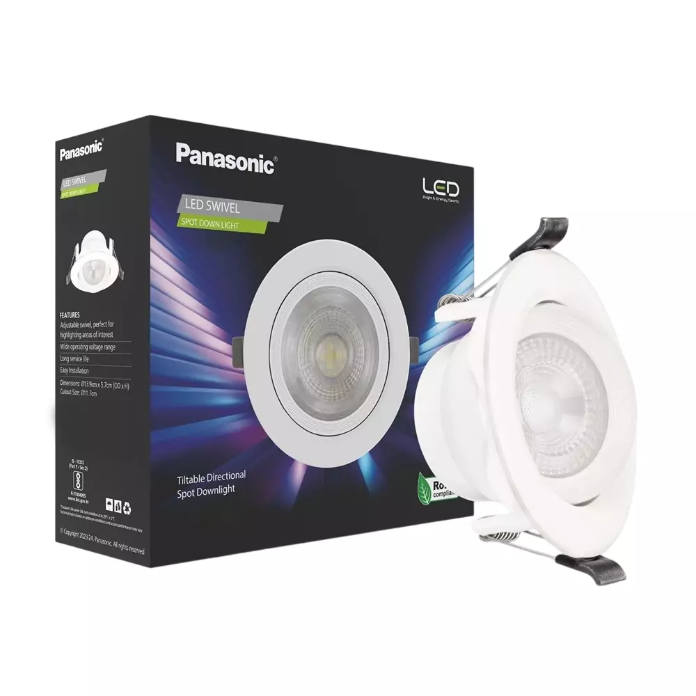 Panasonic PC Swivel Downlight 12 W Warm White, PDLM40123