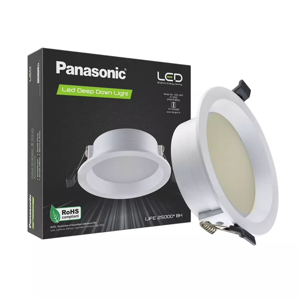 Panasonic LED Downlight Deep Type Round 12 W Warm White, PDLM47123