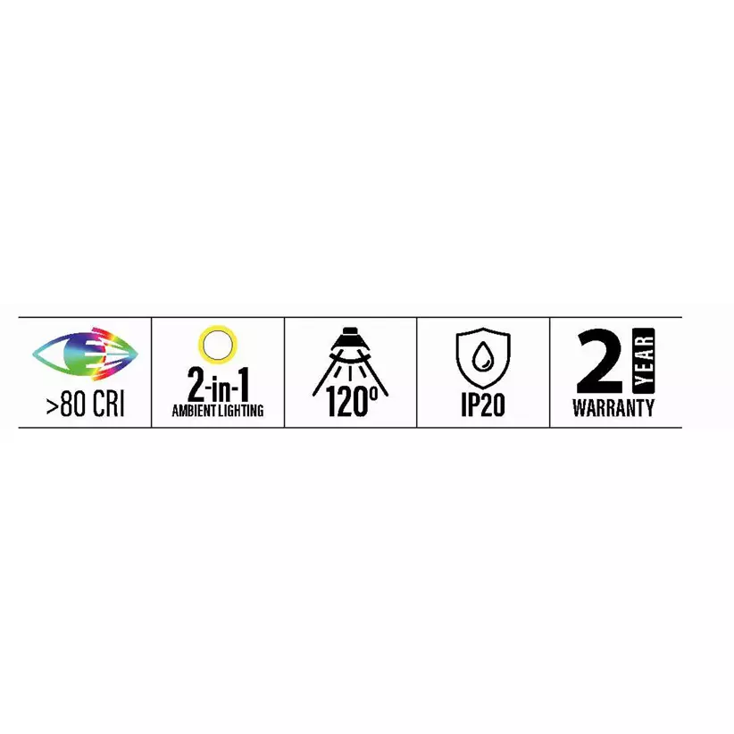 Sturlite GAZA JELLY 2 In 1 (Cool White+Pink+Green+Blue) Slim Downlight 6+3 W Round 480 lm, LG-0189-6+3W-RD