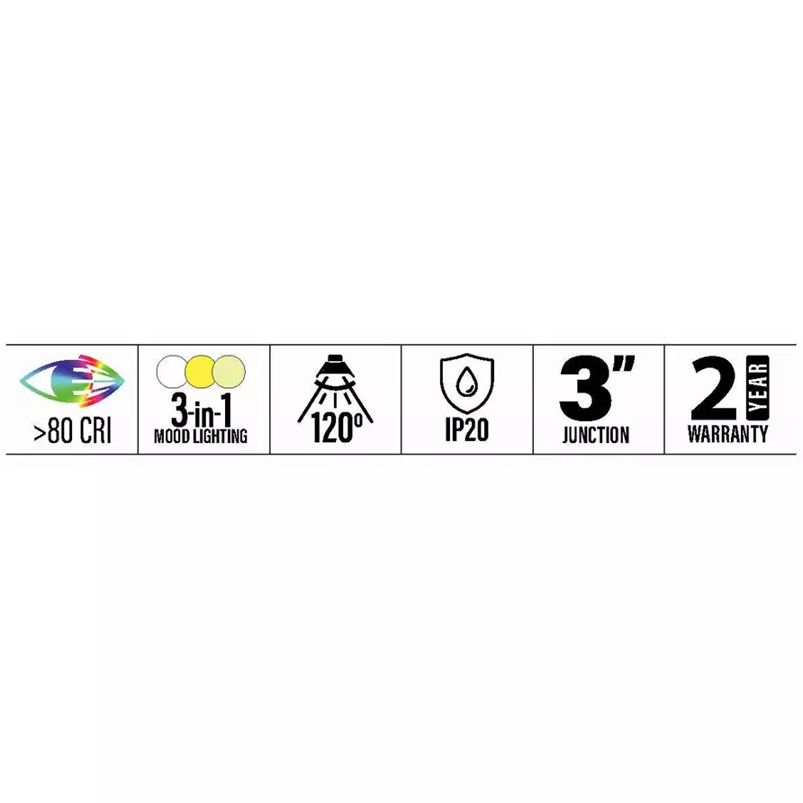 Sturlite JOYCE 3 In 1 (Red+Blue+Pink) Junction Downlight 7 W Round 560 lm, LG-0031-7W-RD