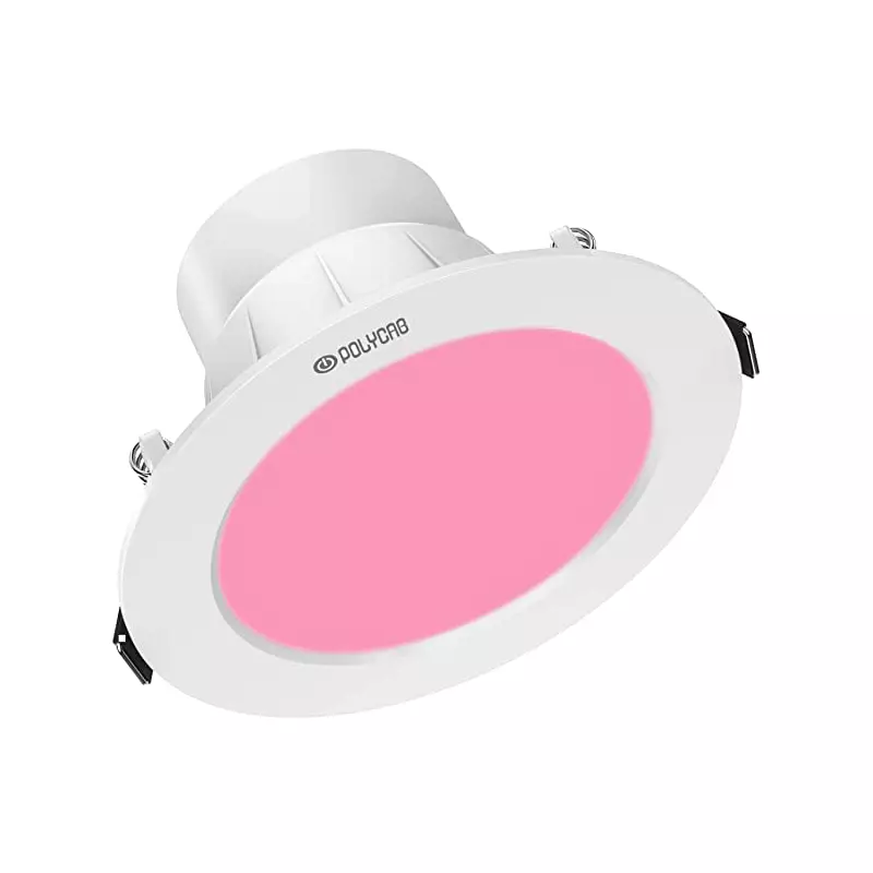 Polycab 5W Round Pink LED Down Light LDO0115065-6 (Pack of 6 Pcs)