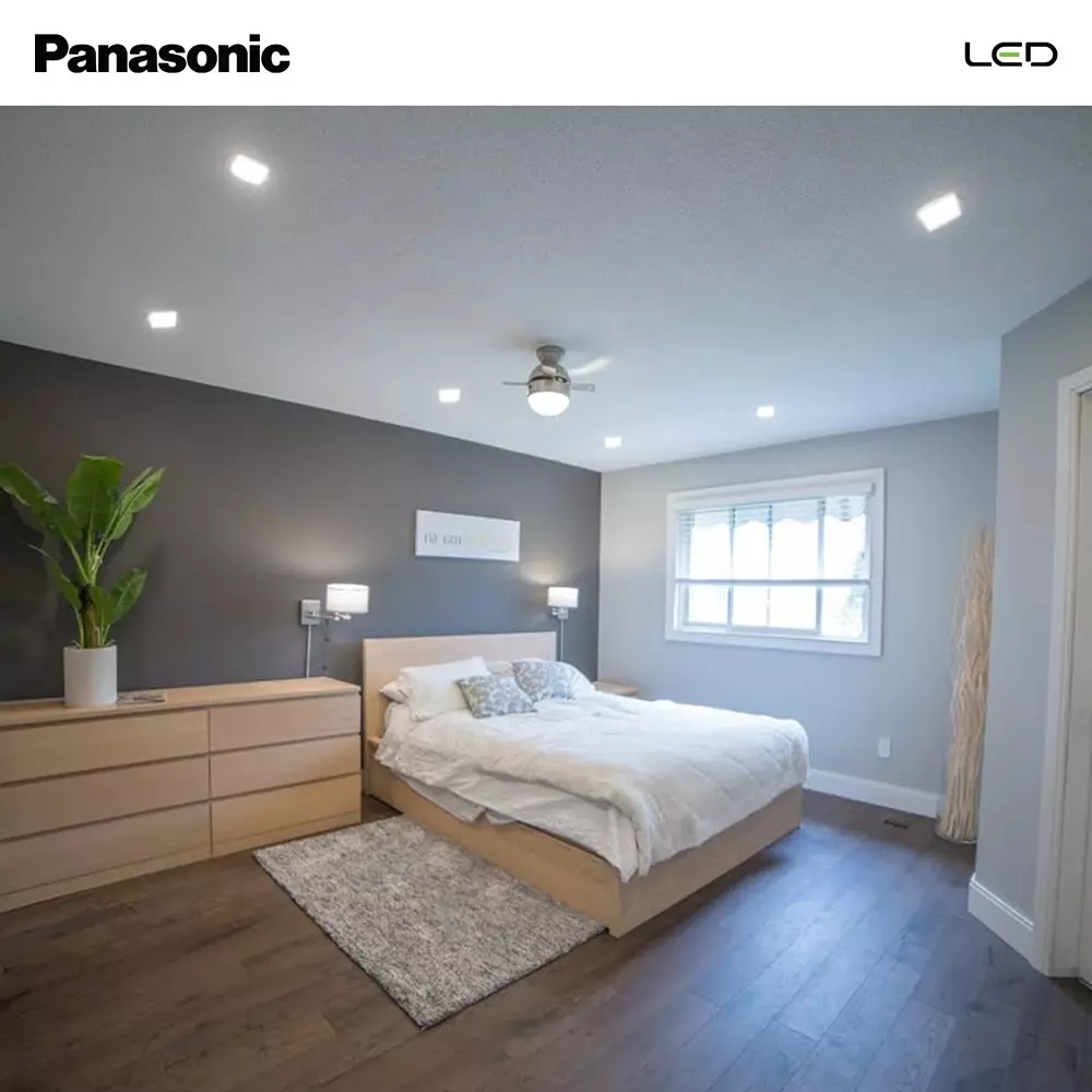 Panasonic Square LED Tri Colour (CW, NW, WW) PC Downlight 15 W, PDLM0215CNW