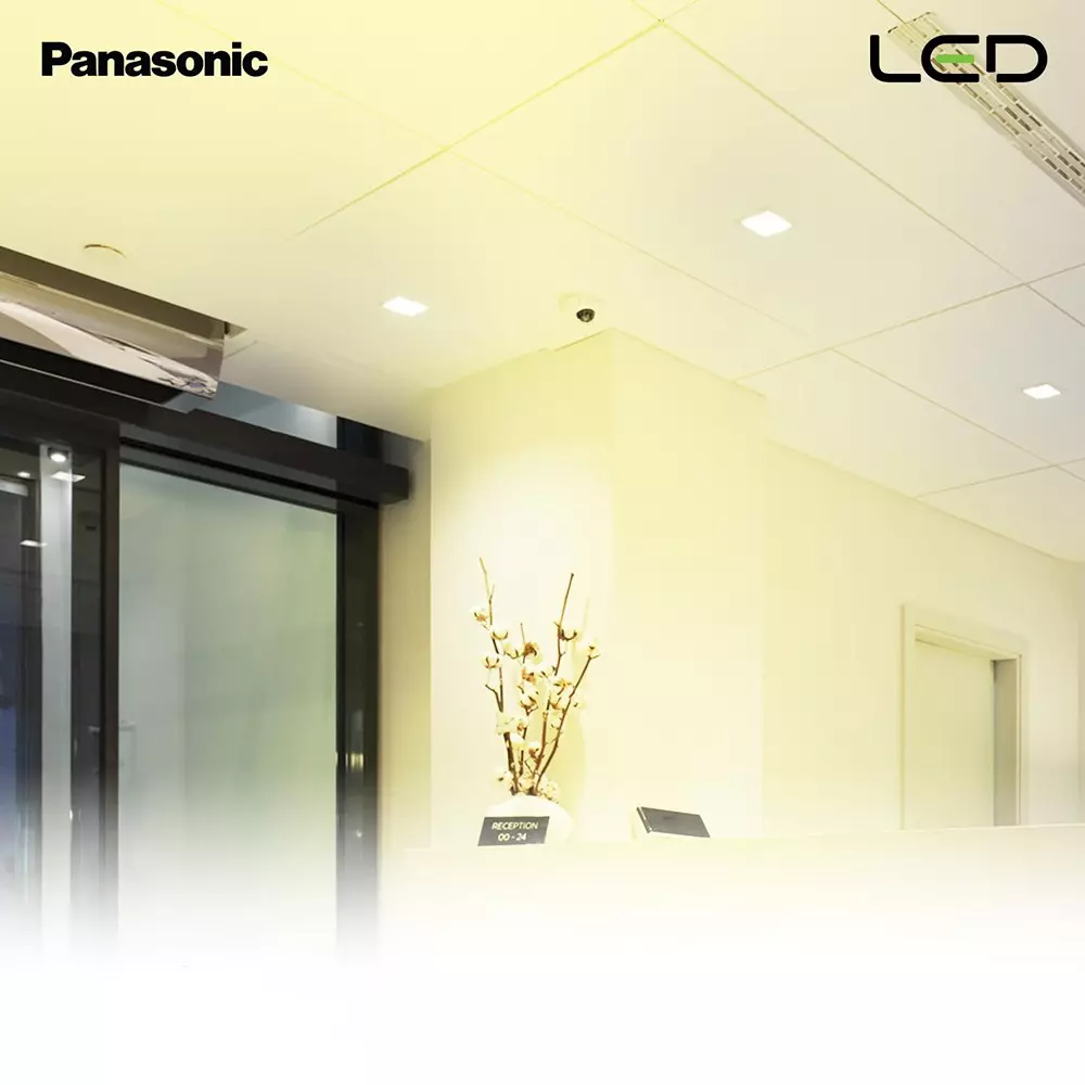 Panasonic Square LED PC Downlight Refresh 10 W Warm White, PDLM02103R2
