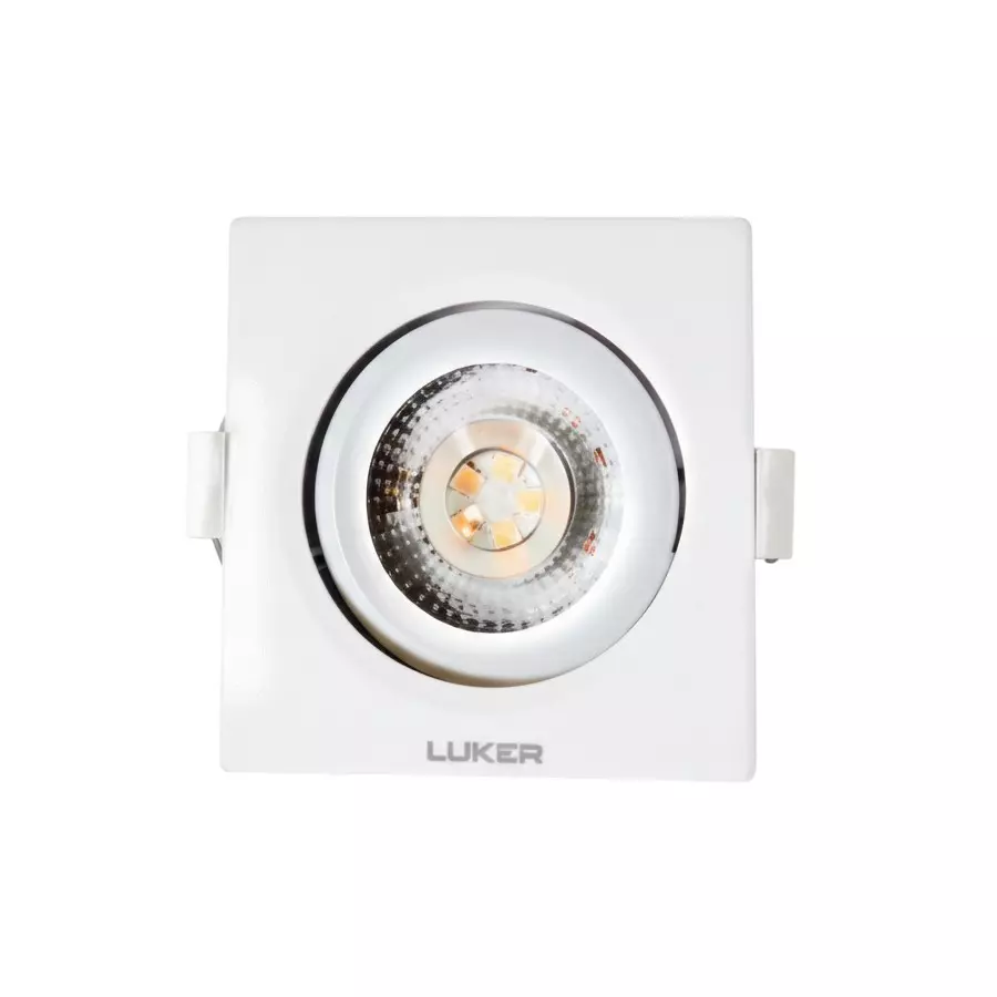 LUKER LUNA Anti-Glare LED Downlight Square 5 W 90x90x40(H) mm Warm White, LAGDS05