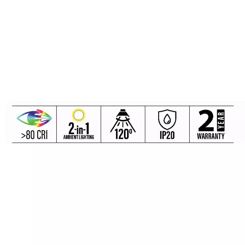 Sturlite GAZA JELLY 2 In 1 (Cool White+Pink+Green+Blue) Slim Downlight 6+3 W Square 480 lm, LG-0189-6+3W-SQ