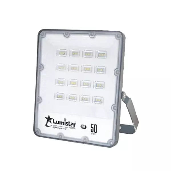 Lumistar AURIS LED Flood Light Lens Model Square 50 W Grey 250x140 mm, LM-708-50W
