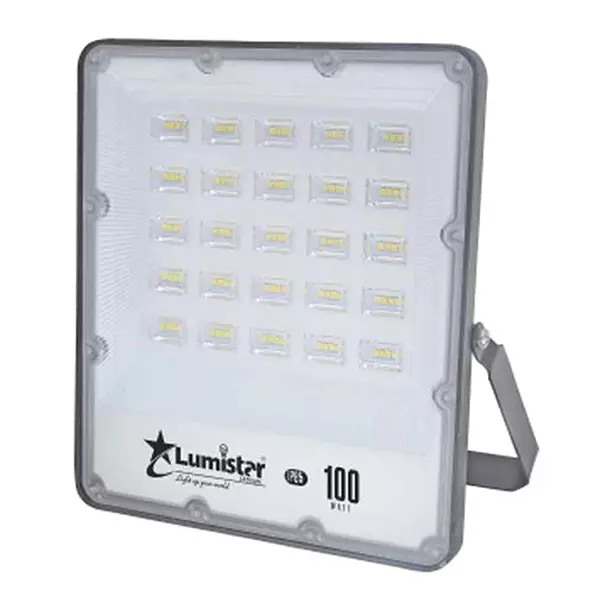 Lumistar AURIS LED Flood Light Lens Model Square 100 W Grey 300x155 mm, LM-708-100W
