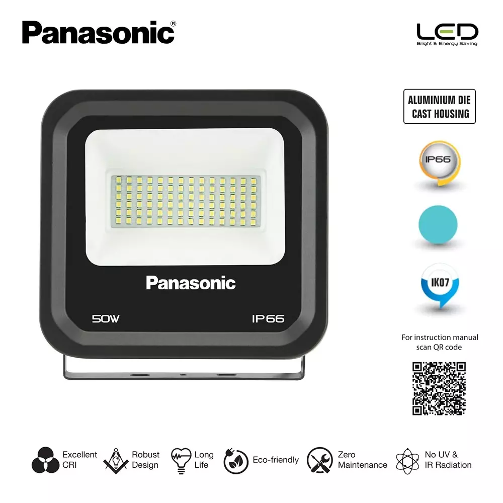 Panasonic LED Flood Light 50 W 3000 K Warm White, PFLM24503