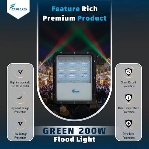 forus-200-w-led-flood-light-ip67-green-for-garage-factory-parking-area-feonfl200w-eco-green-1pc