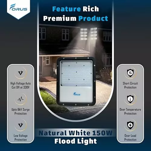 forus-150-w-led-flood-light-ip67-natural-white-for-garage-factory-parking-area-feonfl150w-nw-4yw-1pc