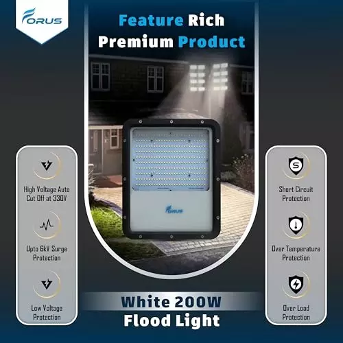 forus-200-w-led-flood-light-ip67-white-for-garage-factory-parking-area-feonfl200w-4yw-white-1pc