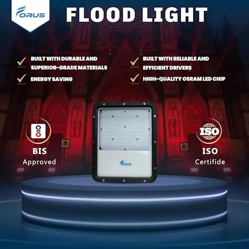 forus-150-w-led-flood-light-ip67-red-for-garage-factory-parking-area-feon150wflred-1pc