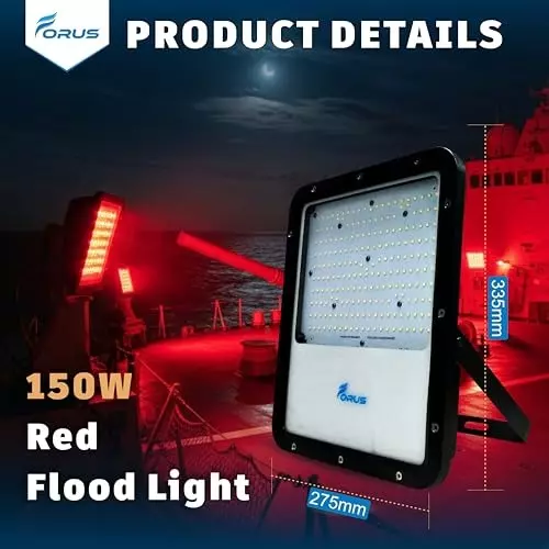 forus-150-w-led-flood-light-ip67-red-for-garage-factory-parking-area-feon150wflred-1pc