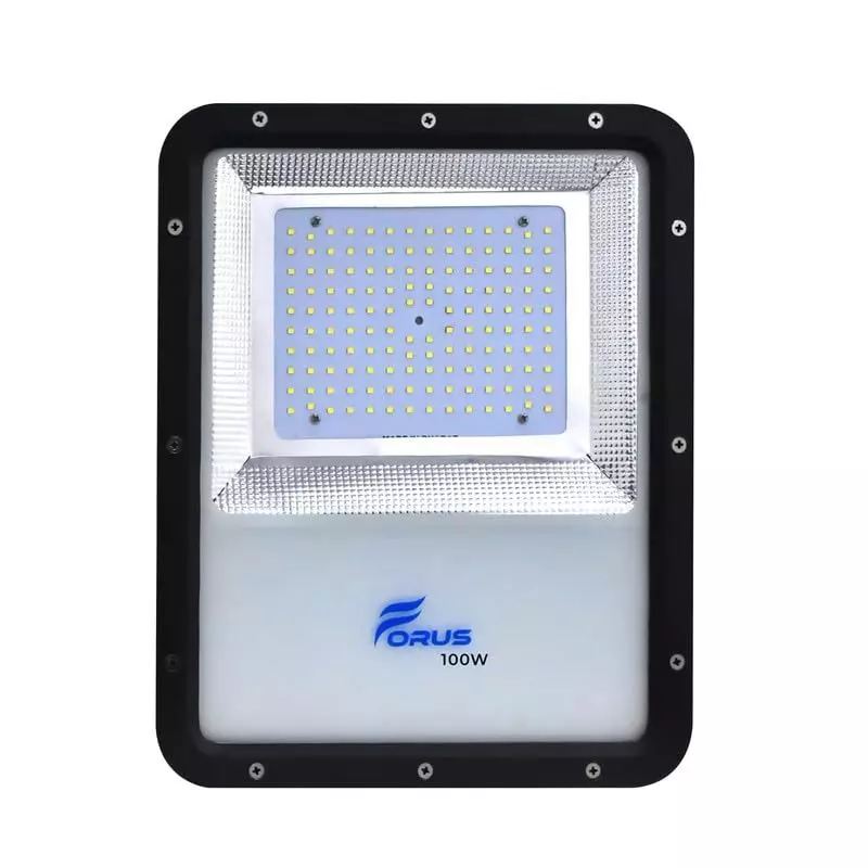 FORUS 100 W Rectangle LED Flood Light with Dusk to Dawn Sensor Auto ON/OFF (Day-Night) IP67 Red
