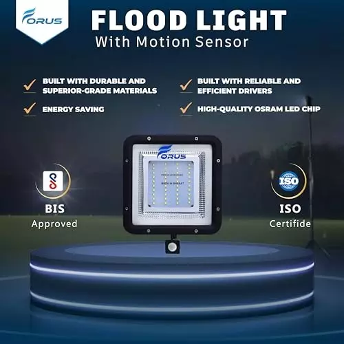 forus-30-w-led-flood-light-with-motion-sensor-ip67-white-for-garage-factory-parking-area-fefl030nawhite-5yw-1pc-motionsensor