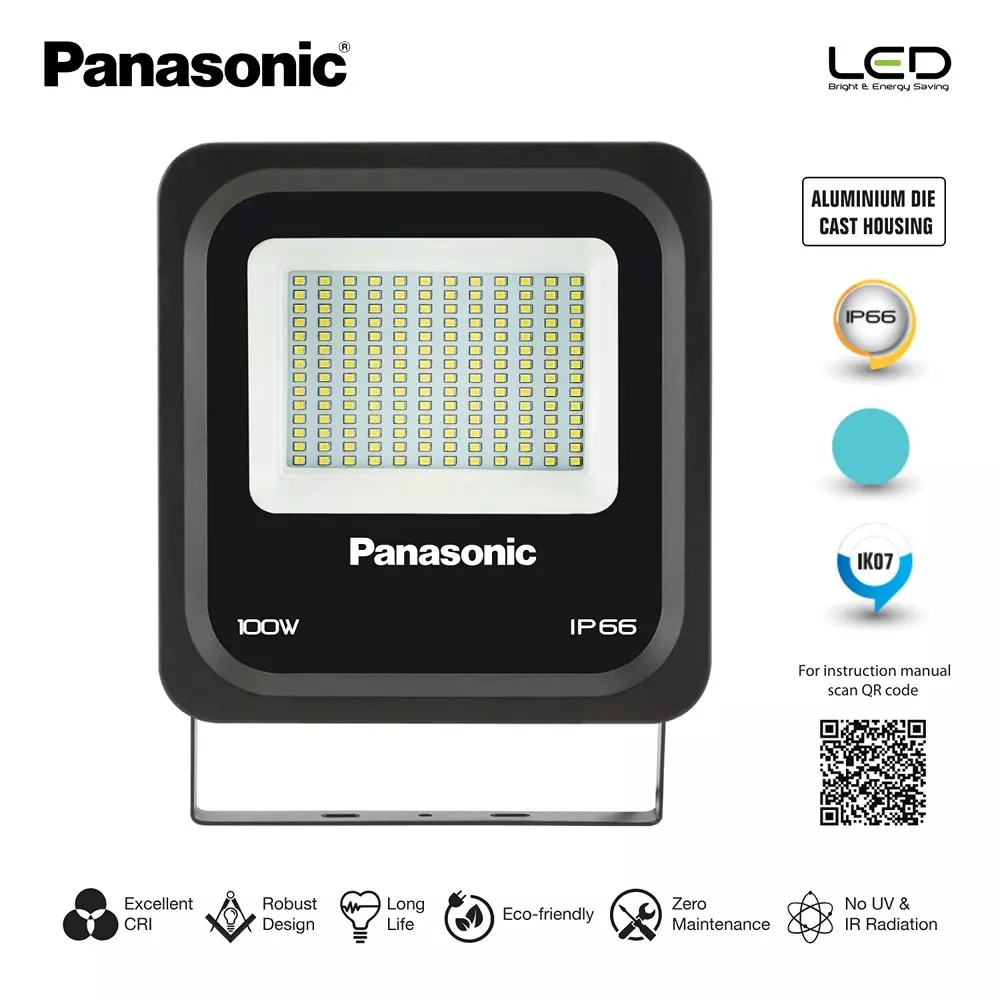 Panasonic LED Flood Light 100 W 6500 K Cool White, PFLM24AB7